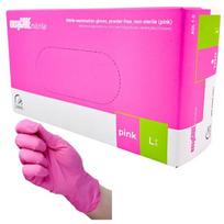 EasyCARE vienkartinės nitrilo pirštinės, be miltelių, nesterilios, rožiinės, L dydis, 100vnt.