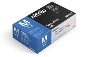 Juodos nitrilo pirštinės Santex Nitrile Flash Black, 100vnt.