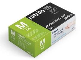 Juodos nitrilinės pirštinės Santex Nitriflex Black Soft, 100vnt.