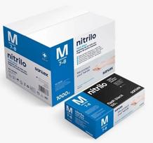Stiprios juodos vienkartinės nitrilo pirštinės Santex Nitrile Flash Black, 1000vnt.
