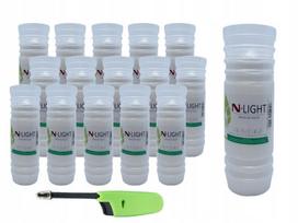 15x parafino įdėklas n-light žvakėms 17 cm 4 dienų [rinkinys].