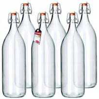 Stikliniai buteliai su kamščiu, 2 l, 6 vnt.