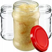 KADAX Seno konservavimo stiklainiai 315ml 10vnt 66mm + raudoni dangteliai