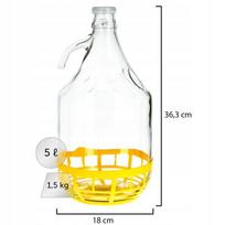 Butelis vynui su kamščiu, 5 L, 2 vnt.