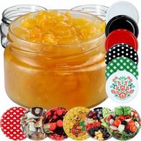 10x Jar 250ml Stikliniai indeliai konservams Medus + dangteliai Fi82