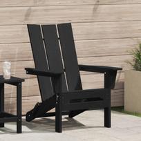 sulankstoma Adirondack kėdė Juoda 74.5x80.5x90 cm HDPE