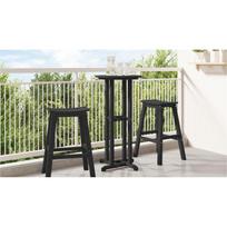Baro Stalas Juodas 55x55x107 cm HDPE