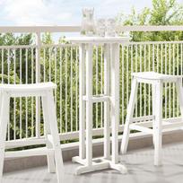 Baro stalas baltas 55x55x107 cm HDPE