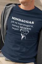 Vyriški marškinėliai „Mindaugas juk ne kupranugaris“, mėlyni