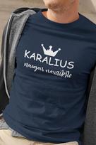 Vyriški marškinėliai „Karalius nuogas nevaikšto“, mėlyni