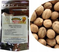 Muskato riešutas Royal Brand, 50 g, MUSKATO RIEŠUTAS 10 GABALIUKŲ MAŽDAUG 50 G VISO AUKŠČIAUSIOS KOKYBĖS
