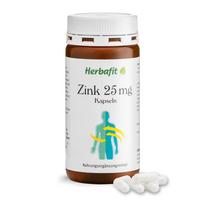 HERBAFIT cinkas 25 mg, 180 kapsulių