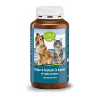 tierlieb Omega-3 jūrinių žuvų taukai šunims ir katėms, 400 kapsulių