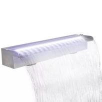 Tvenkinio krioklys, fontanas su LED iš nerūdijančio plieno, 60 cm