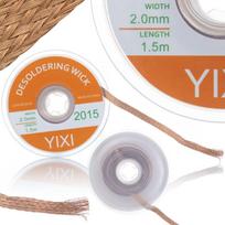 Litavimo juostelė 2mm x 1,5m – Su fliusu, Tiksli alavo šalinimo priemonė, Vario pynė