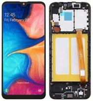 Originalus LCD + jutiklinis ekranas Samsung SM-A202 Galaxy A20e (IPS) Rėmelis juodas