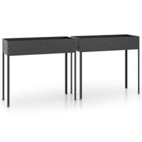 Sodo loveliai, 2vnt.，Gėlių dėžė，Gėlių vazonas, antracito, galvanizuotas plienas CFE99513