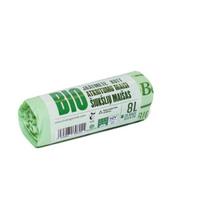 Kompostuojami šiukšlių maišai BioBag 8L (25 vnt. ritinėlyje) 15mkr. 39x41cm žali