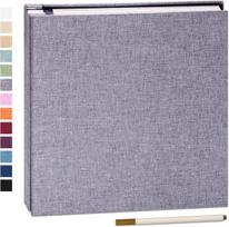 Lipnus fotoalbumas 27 * 28 cm skrapbook albumas 40 dvipusės puslapiai lino drobės įrištas DIY jubiliejinis atminimų albumas kūdikiui vestuvėms šeimai