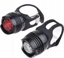 2K LED Dviračio Žibintų Rinkinys: Priekinis ir Galinis Žibintas