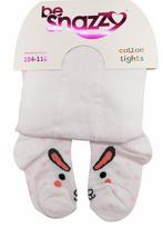 Pėdkelnės mergaitėms be Snazzy Bunny, baltos, 80/86 cm