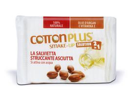 Vatos lapeliai makiažui valyti su argano aliejaus ekstraktu Cotton Plus 2IN1 Argan maxi, 40 vnt