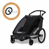 Dviračio priekaba - bėgimo vežimėlis Fluxtec, juoda