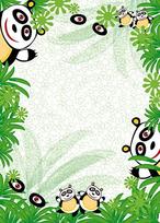 Dekoratyvinis popierius Panda, A4, 25 vnt