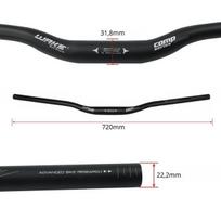 Išlenktas Dviračio Vairas Iš Juodo Aliuminio 720Mm/31.8Mm