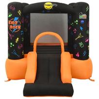 Pripučiamas batutas su čiuožykla Happy Hop, oranžinis