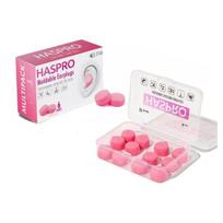 HASPRO silikoniniai ausų kištukai (27dB), 6 porų, rožinis