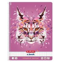 Spiralinis bloknotas Herlitz Wild Animals Lūšis A4, languotas