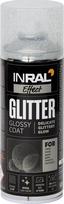 Aerozolinis lakas Inral Glitter, 400ml,skaidrus lakas su blizgučiais