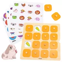 Viga Atminties žaidimas Atminties žaidimas Atspėk paveikslėlius 10 Montessori kortelių