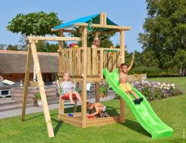 Vaikų žaidimo aikštelė Jungle Gym Hut 1-Swing, žalia