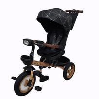Vaikiškas triratukas su miego funkcija RAPTOR AIR, Juodas 7in1