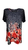 Marškinėliai moterims Kinga, mėlyni/rožiniai, XL/XXL