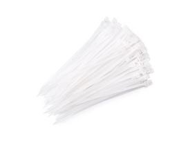 Kabelio kaklaraištis 3x100 mm, baltas, 100 vnt.