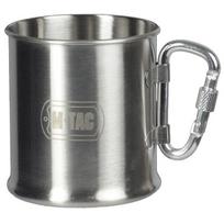 Plieninis turistinis puodelis su karabinu M-Tac, 250ml
