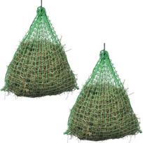 vidaXL apvalus tinklas šienui, 0,75x0,75 m, 2 vnt., PP, Žalia