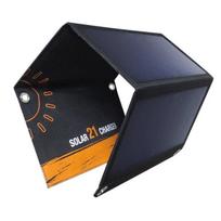 Nešiojamasis saulės baterijų įkroviklis 3 USB prievadai