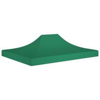 vidaXL Proginės palapinės stogas, žalios spalvos, 4x3m, 270 g/m²