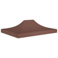 vidaXL Proginės palapinės stogas, rudos spalvos, 4x3m, 270 g/m²