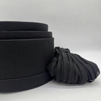 Siuvimo plokščia elastinė juostelė (guma) juoda, 45 mm, 50 m, drabužiams ir aksesuarams