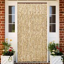 vidaXL Užuolaida nuo vabzdžių, smėlio ir ruda, 100x220cm šenilis