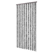 vidaXL Užuolaida nuo vabzdžių, pilka ir balta, 100x220 cm, šenilis