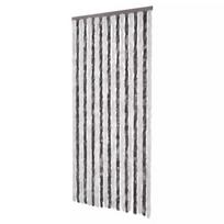 vidaXL Užuolaida nuo vabzdžių, pilka ir balta, 90x220 cm, šenilis