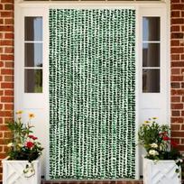 vidaXL Užuolaida nuo vabzdžių, žalia ir balta, 100x220cm, šenilis