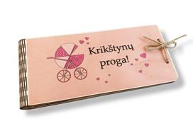 Pinigų vokelis su spauda „Krikštynų proga“