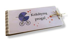 Pinigų vokelis su spauda „Krikštynų proga“